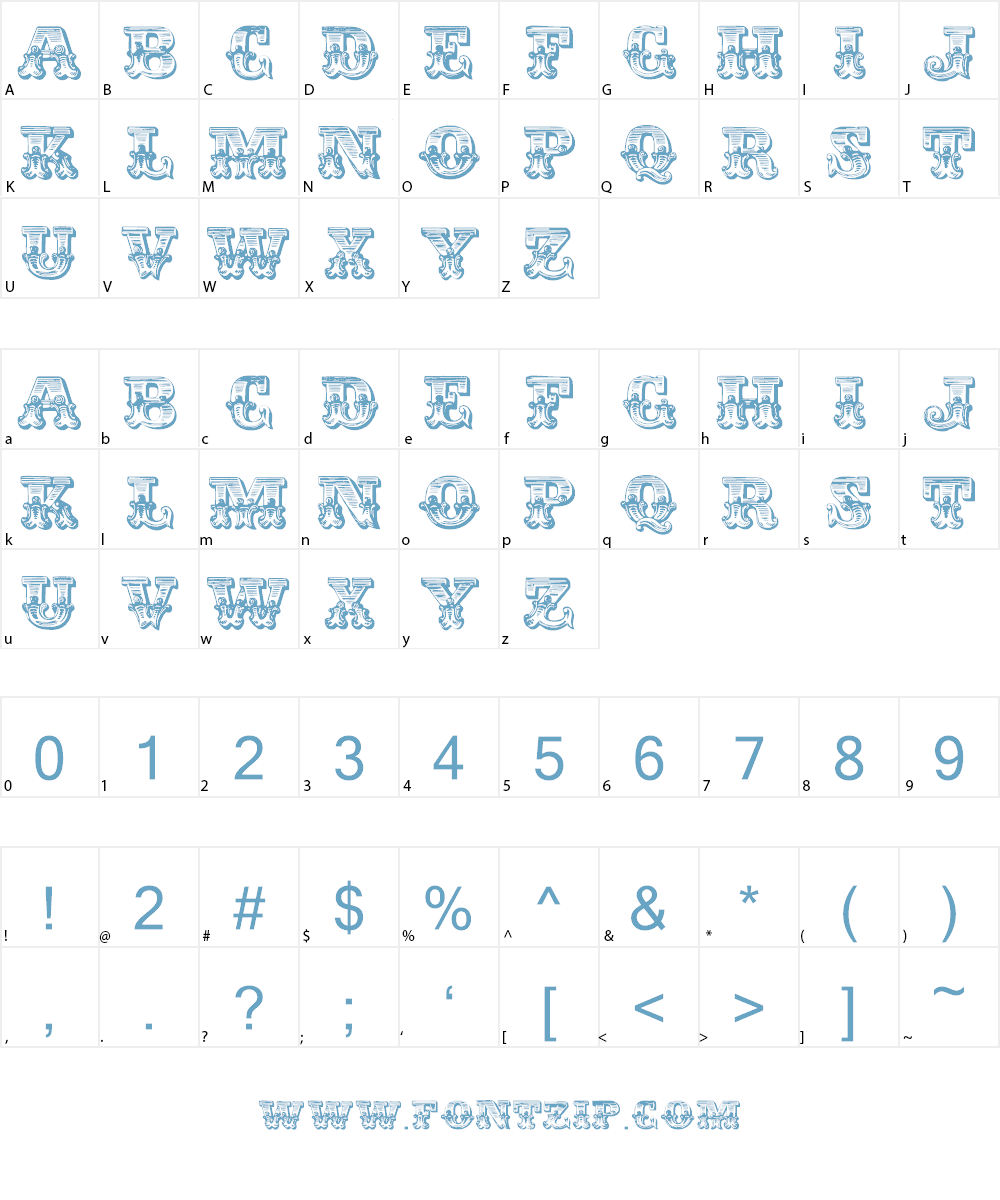Egyptienne Zierinitialien Font Character